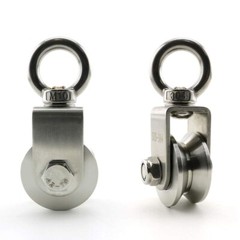 1Pc M10 V Groove Roller Wheel Swivel Cable Rope Wire Pulley Block Bearing Steel