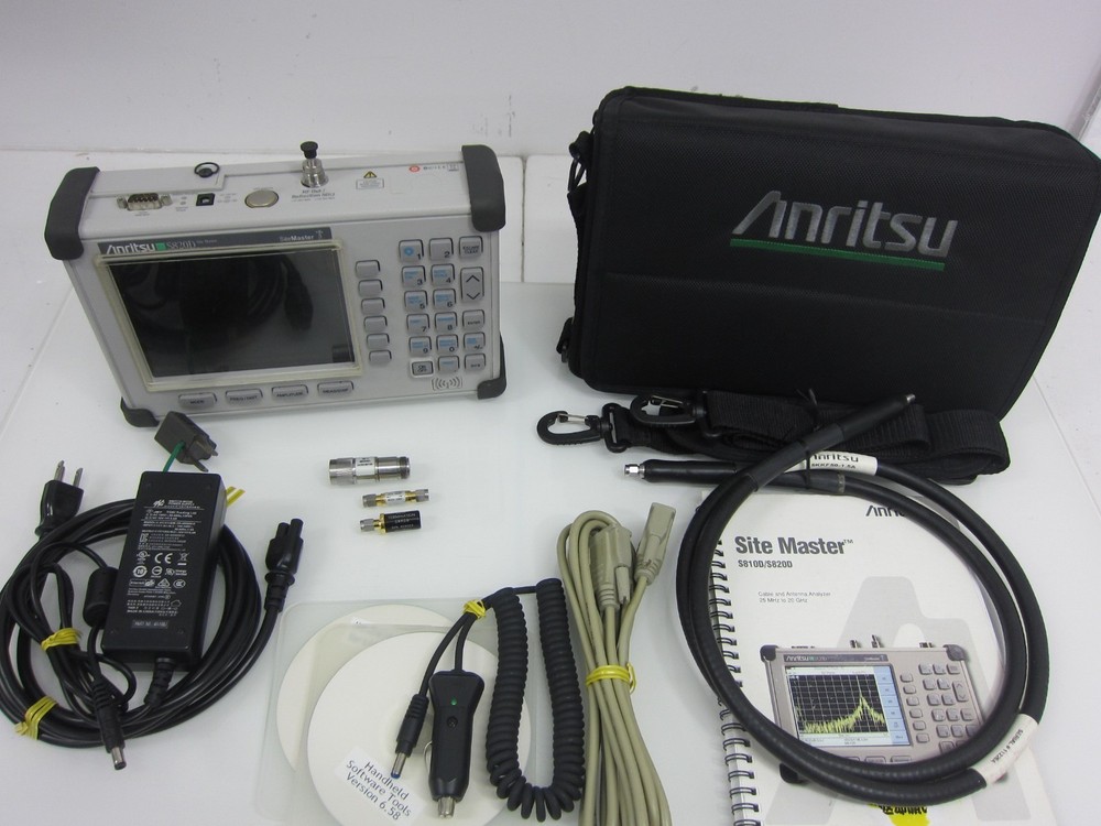Anritsu SiteMaster S820D Cable & Antenna Analyzer,K(f), 20GHz,34RKNF50,w/Cal kit
