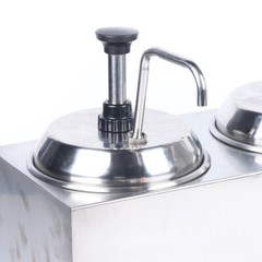 1600W Commercial Hot Fudge Warmer Nacho Cheese Sauce Warmer w/ Pump Dispenser US