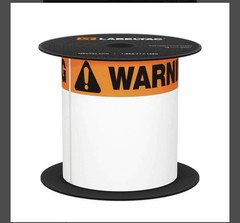 LabelTac LT35WARN Warning Labels Indoor/Outdoor Vinyl Label Tape 3×5 200/roll