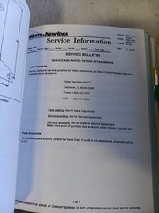 AGCO White New Idea 1990s Service Bulletins In Nice Binder