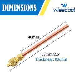20PCS HVAC Service Access Valves, 1/4” SAE X 1/4” OD X 2.5” Stem, Schrader-Type