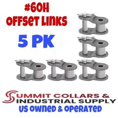 60H Offset Half Link for Heavy Duty Roller Chain Single Strand (Qty 5)