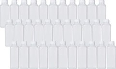 16 Oz Empty Plastic Juice Bottles with Tamper Evident Caps – 33 Pack Drink Co…