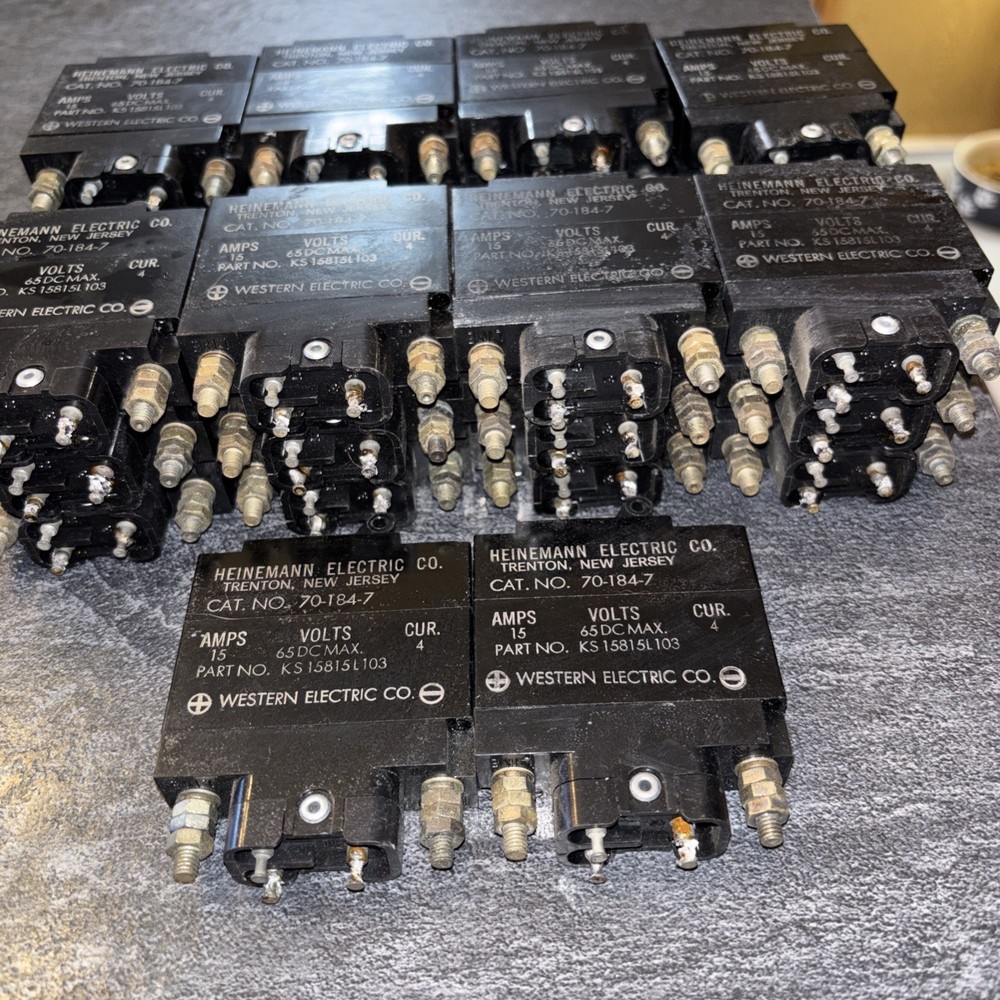 VINTAGE WESTERN ELECTRIC KS 15815 L103 HEINEMANN ELECTRIC CIRCUIT BREAKER 15 AMP