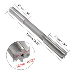 16mm Chucking Reamer HSS H7 6 Straight Flutes Machine Milling Cutter