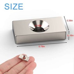 5-50pcs Super Strong Rare Earth Neodymium Block Magnets 20x10x4mm Hole 3mm N35