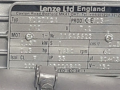 Lenze MDC71C4 0.5 HP .37kW AC Gearmotor/ Right Angle hollow w/ shaft NOS