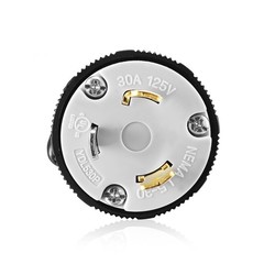 NEMA Twist Lock L5-30P Plug Connector Male,30 Amps, 125 Volts, RV Generator Plug