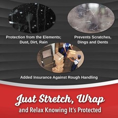 2 Pack Industrial Strength Mini Hand Stretch Wrap 5″ 1000 Ft Roll 80 Gauge Th…