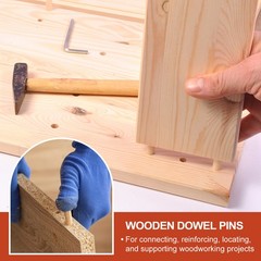 Wooden Dowel Pins 5/16″ x 2-3/8″ (8mm x 60mm) Straight Dowel Rods Count 120