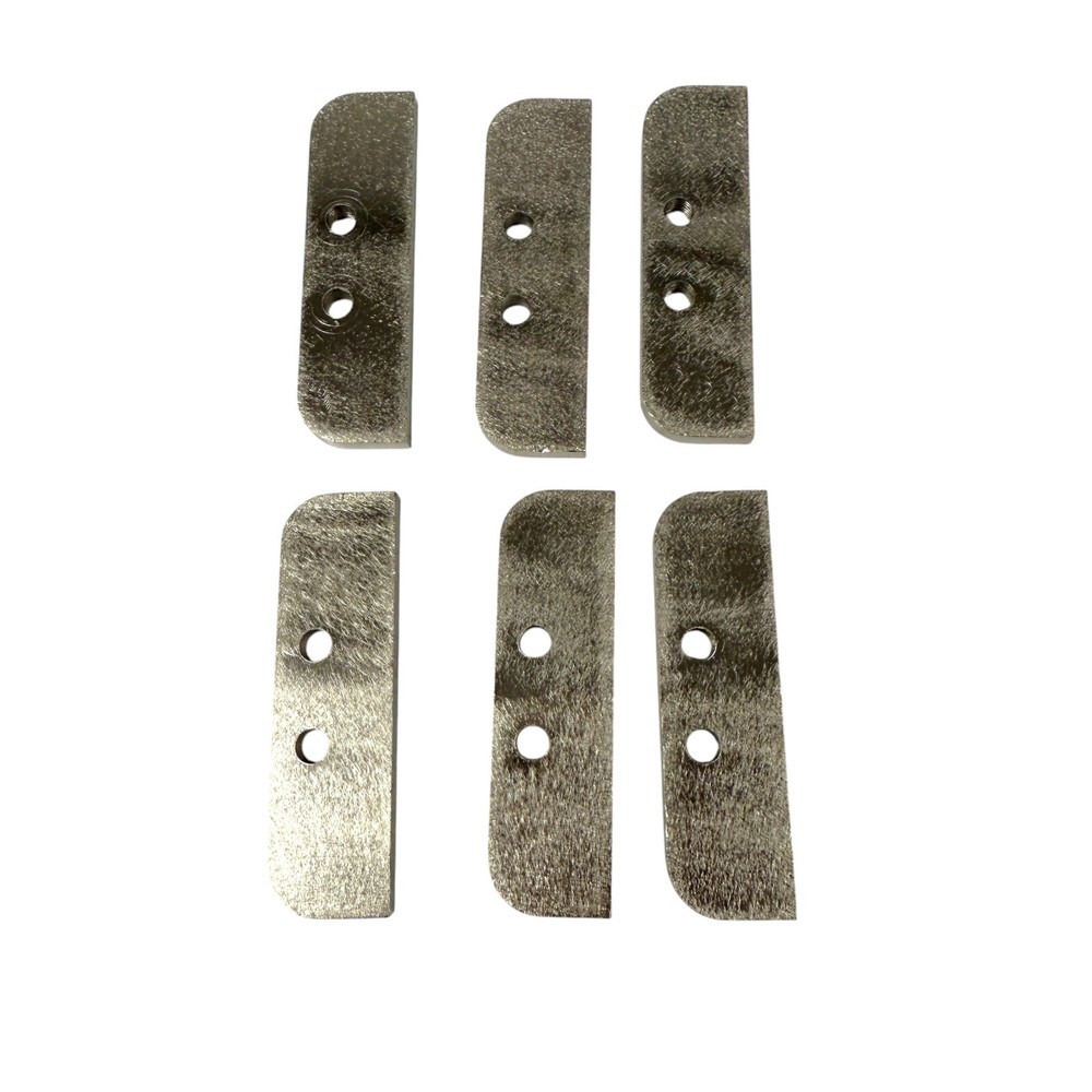 0.75 in x 2.5 in Steel Two Hole Plates, 6 Pcs