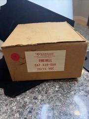 BRAND NEW Vintage Edwards CAT 439-6AW Grey Fire Bell Mint Original Box & Papers