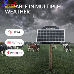 S2500 2.2 Joule Solar Fence Charger 60 Miles Solar Electric Fence Charger for Li