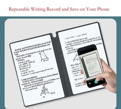 YIKANGHENG Wipeable Notebook with a Pen and Rag, 9 Inch x 5.8 Black