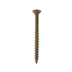 Deck Screws Alloy Steel Brown Ruspert 8 x 2 1/2 inch 250 Count for Exterior Wood