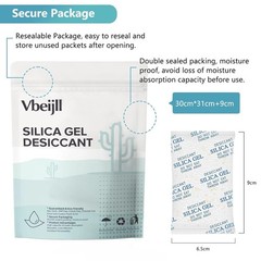 20g Color-Changing Silica Gel Packets – 50 Pack for Food & Valuables Protection