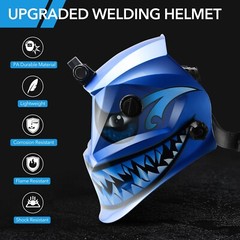 TRQWH True Color Auto-Darkening Welding Helmet Shade 9-13 & Welding Helmet Bib