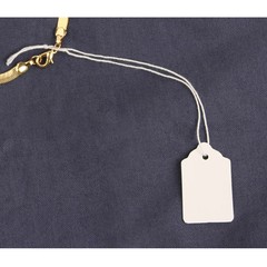 1000Pc Blank White Merchandise Price Tags w/ String Jewelry Retail Strung