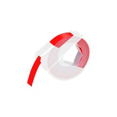 3D Emobssing Tape White on Red 520102 For Dymo Organizer Xpress Label Maker 9mm