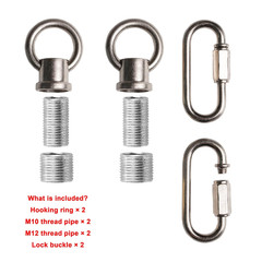 Brush Nickel Hook Rings for Light Fixture M10/M12 Available Pack of 2 with 2 Lin