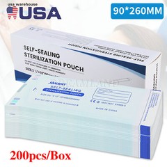 3.5 ” x 10 ” Sterilization Pouches Dental Medical Self Seal Pouch Bag 200 Bags