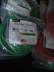 USA Southwire 100 Feet 8 Awg Stranded Copper THHN (Green) Wire Roll 100ft