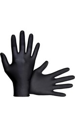 SAS Safety 66519 Raven Powder-Free Disposable Black Nit 6 Mil Gloves, Size XL