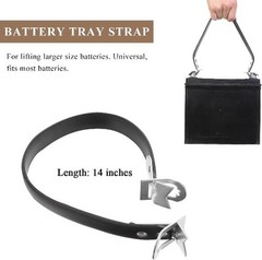 Heavy Duty Metal Side Lift Strap Battery Carrier Bracket, 14″ Lifting Belt for S