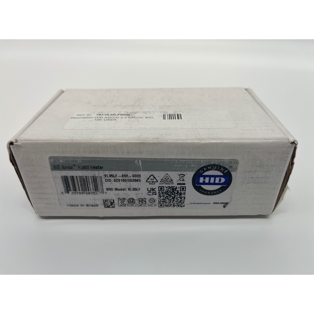HID Amico Facial Reader VL35LF OS Black New Biometric Access Control 10K User