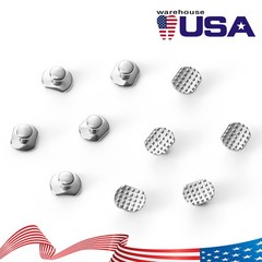 10pcs Dental Ortho ortodoncia Bondable Lingual Button monobloque Rectangular