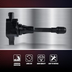 Bobinas + bujías iridio p/Nissan 1.6-2.5L 2007-2019, reemplaza UF549, 4pcs