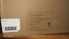 Gardner Bender Switch Outlet Box, New Work, 18 cu. in. 1-Gang NS18N 100 CASE