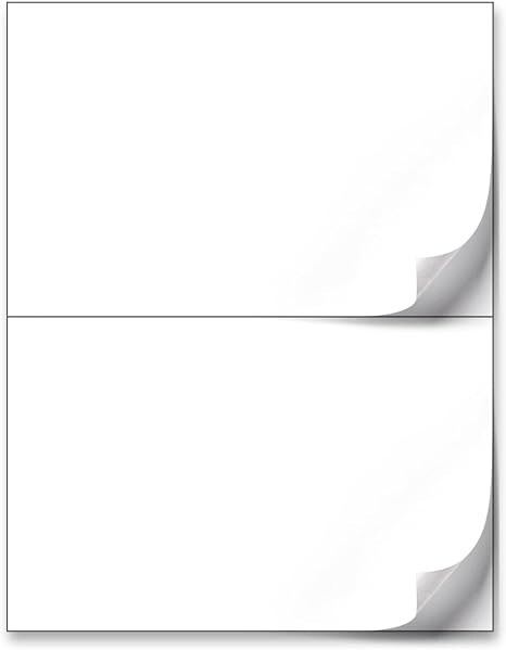 220-1000-4400 Shipping Label 8.5 x 5.5 Half Sheet 2 Per Sheet Self Adhesive