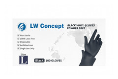 100 Pcs Black Vinyl Gloves Disposable Food Prep BBQ Latex Powder Free