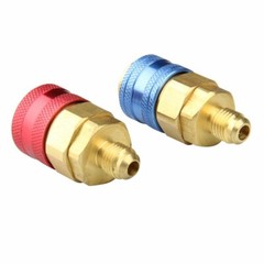High Low Kit AC Quick Coupler Adapter for Freon Manifold Gauge Hose Conversion
