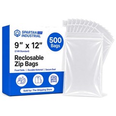 9×12 Clear Zip Plastic Bags – 500 Count LDPE