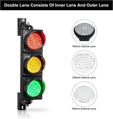 BBMI AC85-265V(4 inch) Traffic Light, Red Yellow Green Black,Green,Yellow