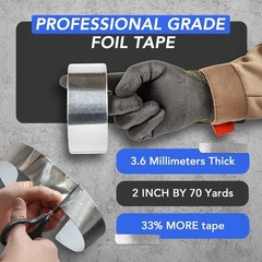 2″ x 70 yd Aluminum Foil Tape – Durable Sealing Solution for HVAC Insulation