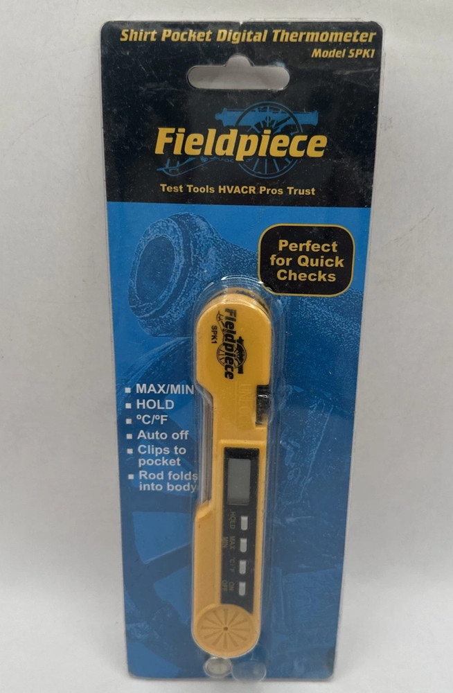 Fieldpiece SPK1 Folding Pocket Knife Style Digital Thermometer HVACR (new)