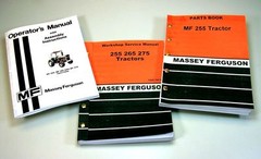 Massey Ferguson Mf 255 Tractor Operators Owners Service Repair Parts Manuals
