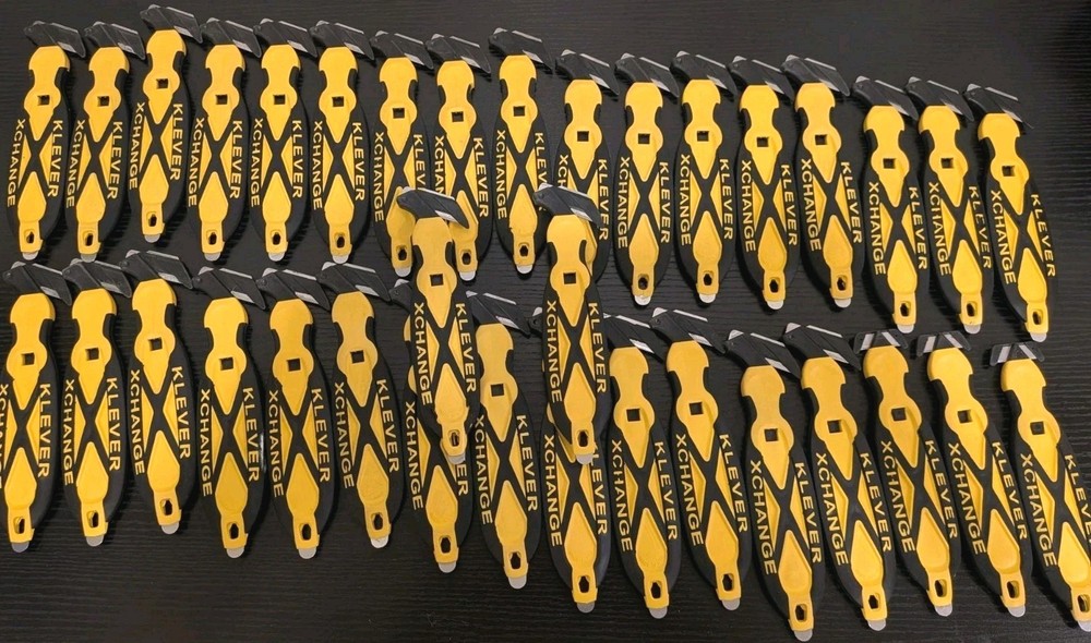 35 Pc Klever Xchange box cutters, box opener, carton cutter Made in USA
