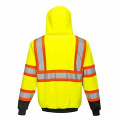 Portwest UB316 Kansas Hi-Vis Reflective Contrast Safety Work Zipped Hoodie ANSI