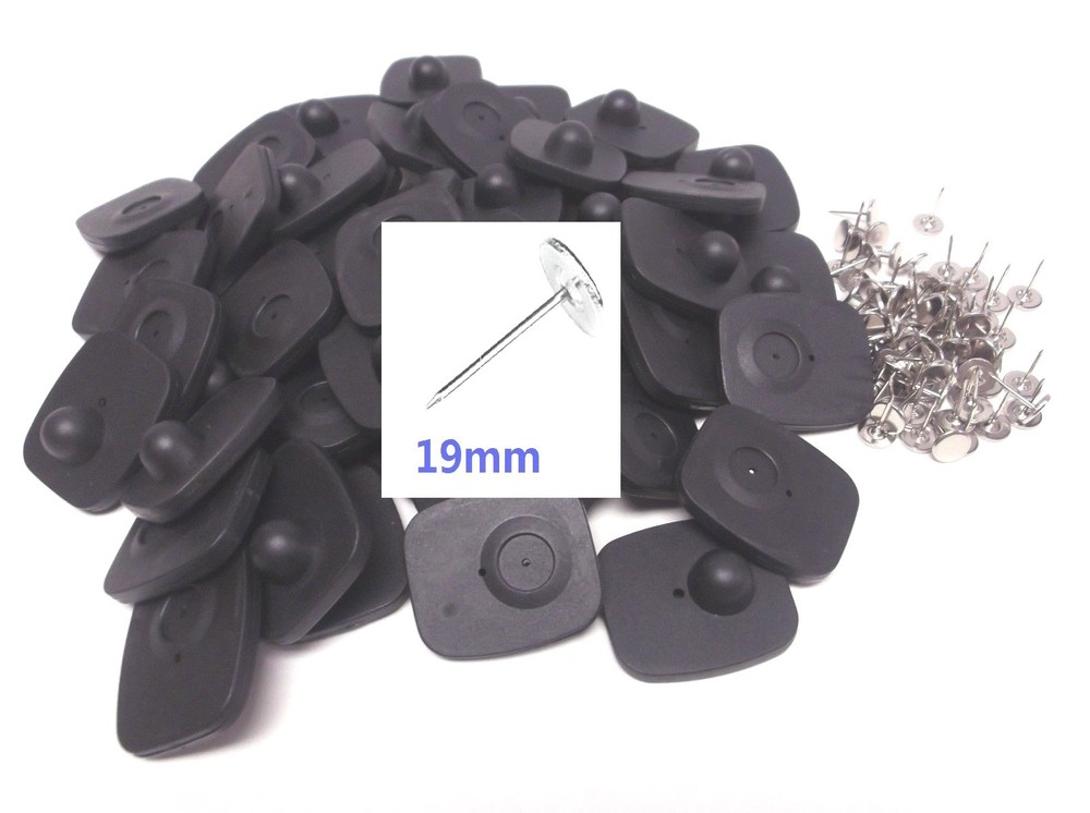 1000 ut RF 8.2 MHz Checkpoint Compatible Security Hard Tag with 19mm smooth pin