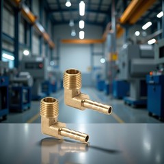 2Pcs Brass Hose Barbed Elbow Fitting 90 Degree 1/4″ 0.25 inches,