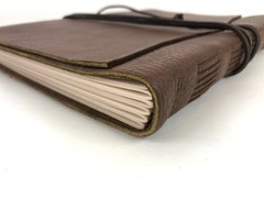 Luxurious Genuine Leather Journal 11.5 x 8.5 inches Sketchbook blank pages strap