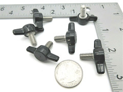 1/4″ X 3/4″ Thumb Screws Tee Wing Bolt HD Delrin Head SS thread 4 per package