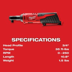 Milwaukee 3497-22RT M12 FUEL 12V 2-Tool Combo Kit w/ M12 3/8″ Ratchet