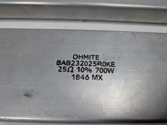 2X Ohmite BAB232025R0KE 700W 25 Ohms 10% Resistors USED