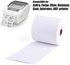 8 Rolls Label 4×6 Zebra 2844 Eltron ZP450 Direct Thermal Shipping 2000 Labels